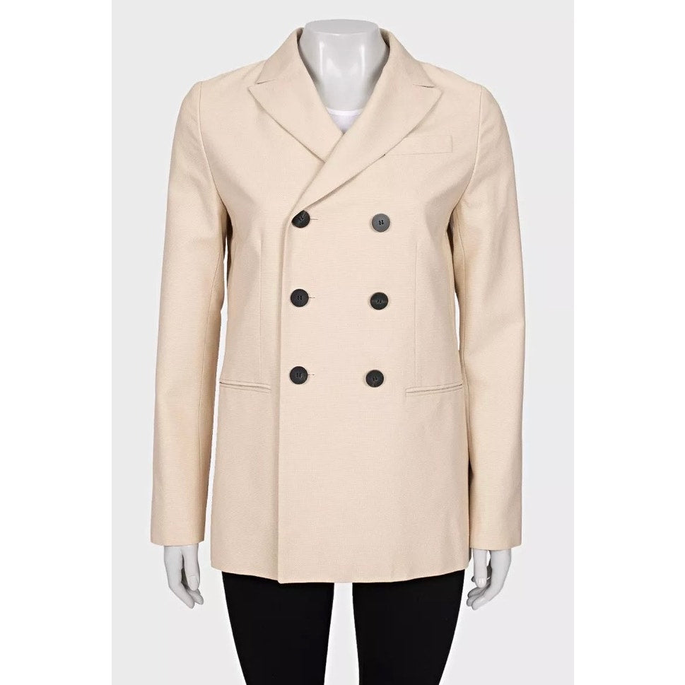 Christian Dior Beige Double-Breasted Jacket Size 36/S Pre-owed