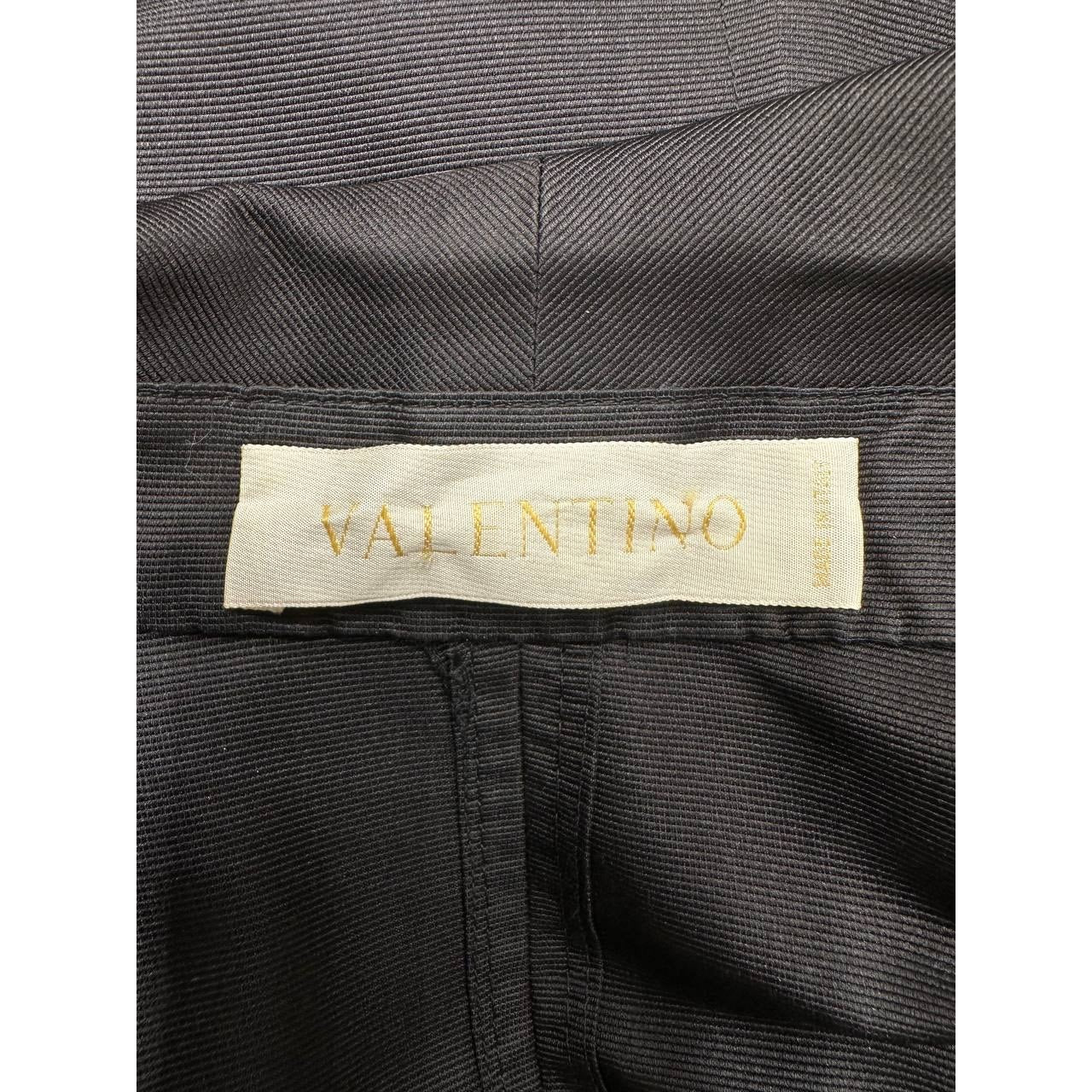 Valentino Black Silk Trench-Style Coat Dress Sz.6 Pre-owned