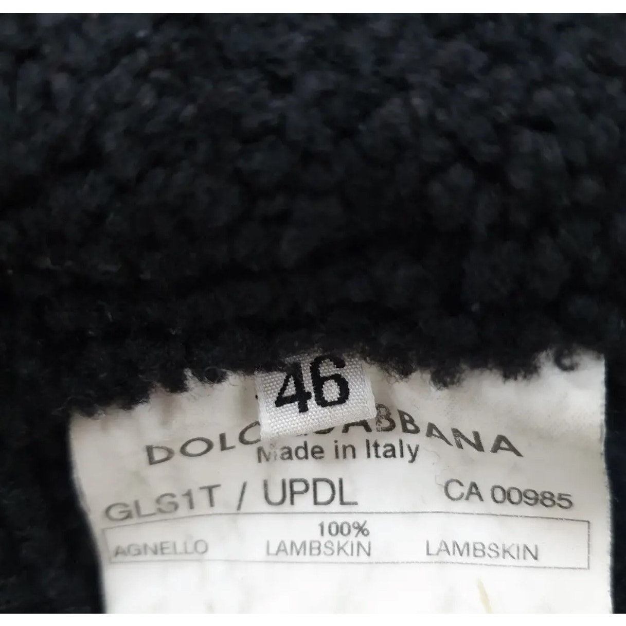 Dolce & Gabbana F/W 2003 Black Shearling Jacket Size 46 Pre-owned