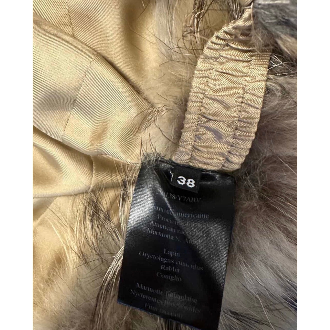 Rare Vintage Yves Saint Laurent  faux Fur Poncho Size 38 Pre-owned
