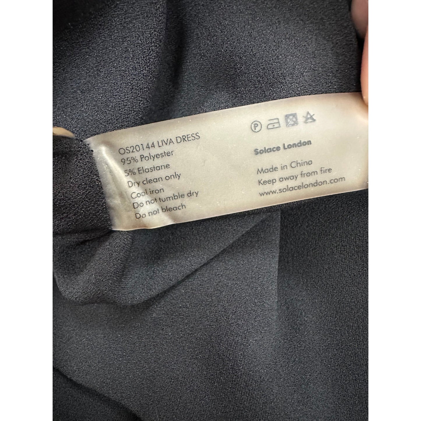 NWT Solance London Asymmetric Neckline Long Sleeves Dress Sz.34