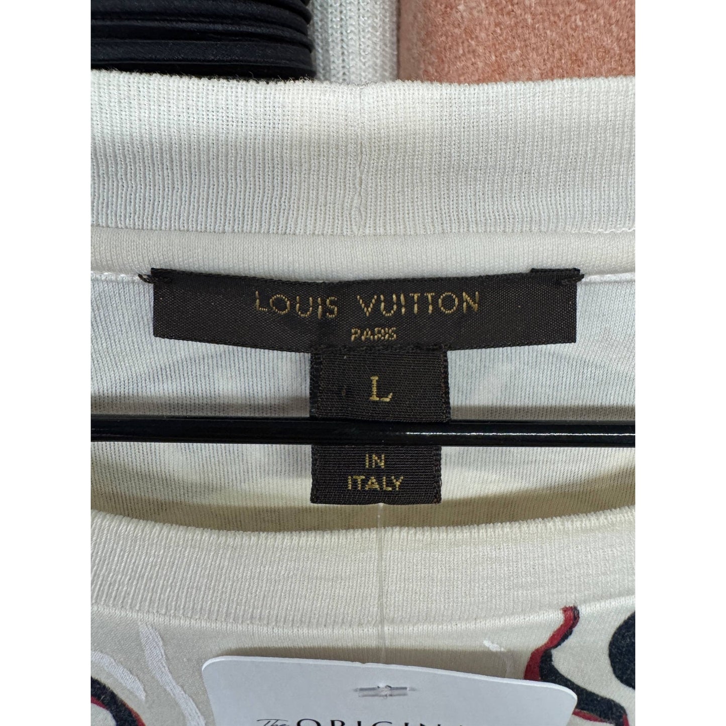 Louis Vuitton White Printed T-Shirt - Size L Pre-owned