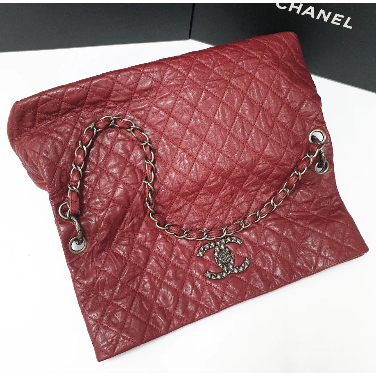 Chanel Red CC Coco Rider Flap Bag Pre-owned