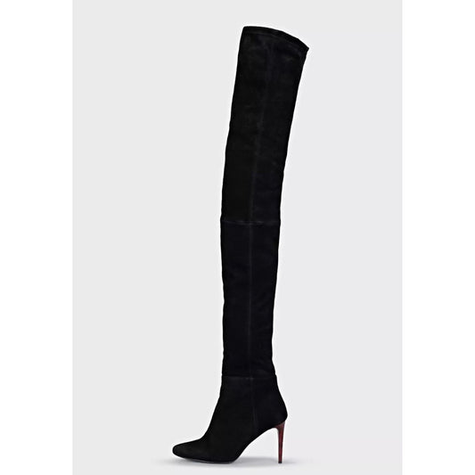 Balmain x H&M Black Suede Over-the-Knee Boots - Size 39 Pre-owned