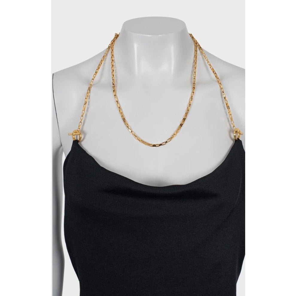 Bottega Veneta Black Maxi Dress Sz.38 Pre-owned