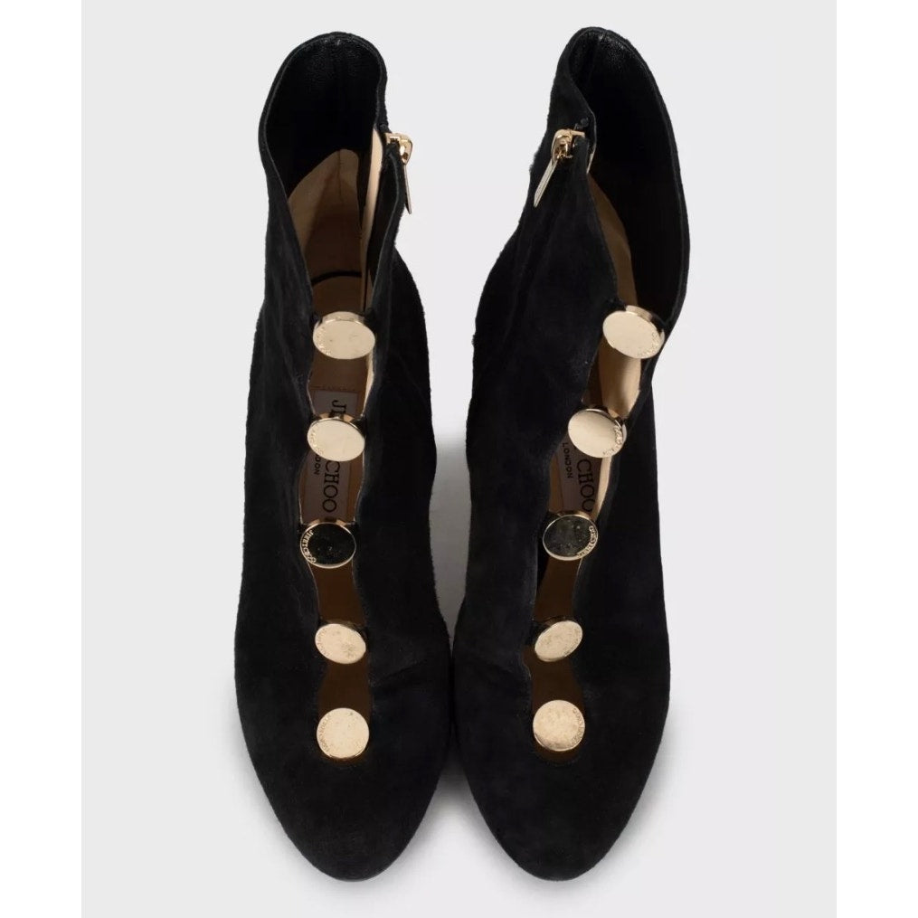 Jimmy Choo Loretta Black Suede Ankle Boots - Sz 39 Pre-owned