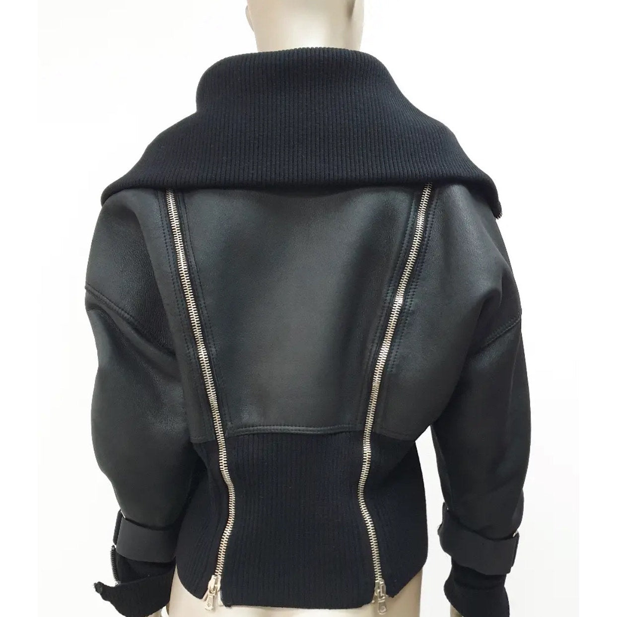 Dolce & Gabbana F/W 2003 Black Shearling Jacket Size 46 Pre-owned