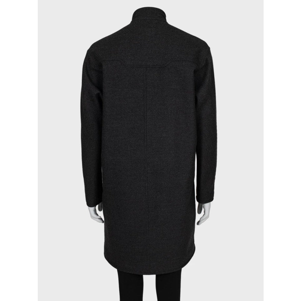 Saint Laurent Dark Gray Wool Coat - Size Medium (FR38) Pre-owned