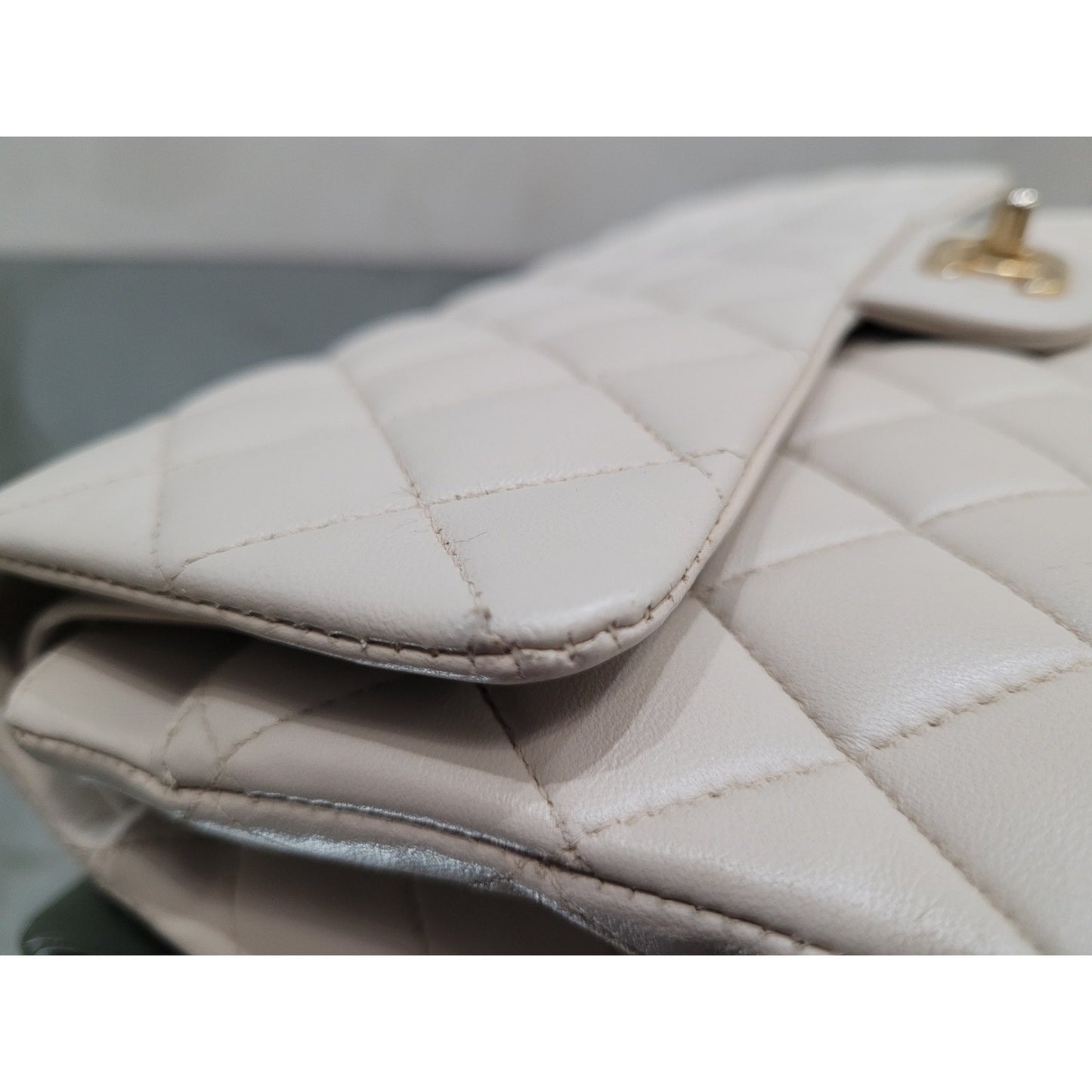 Chanel Medium Ivory Double Flap Bag Pre-owned