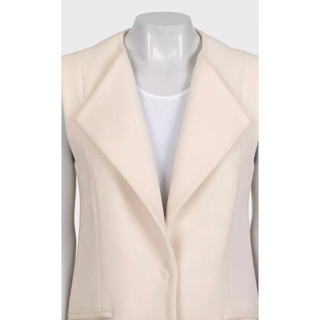 Roberto Cavalli Class White Longline Vest - Size M Pre-owned