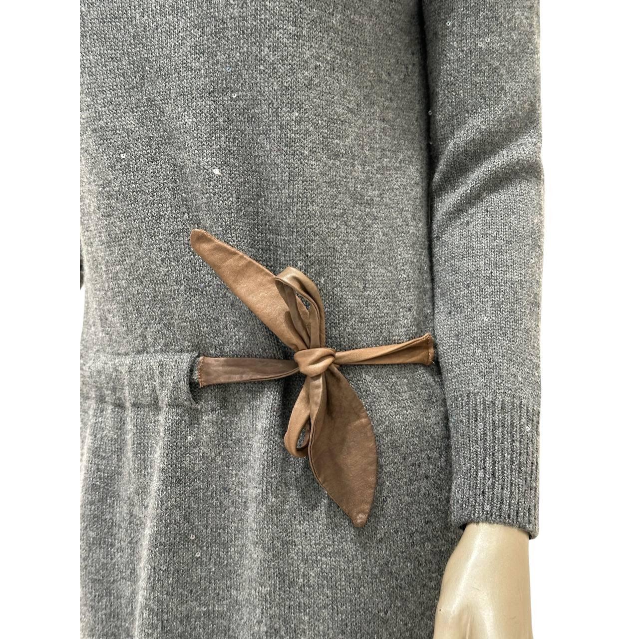 Brunello Cucinelli Elegant Wool Leather Belt  Dress Sz.XS/S pre-owned