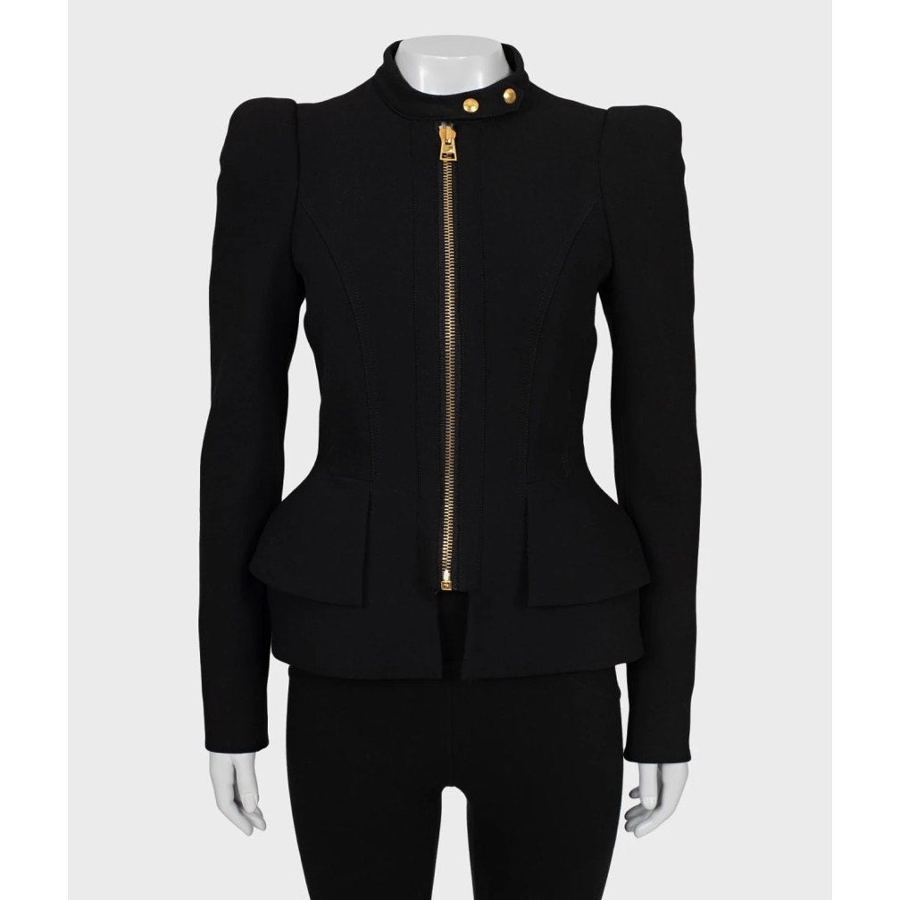 Tom Ford Fitted Accent Shoulder Wool Blend Jacket - XS Pre-owned