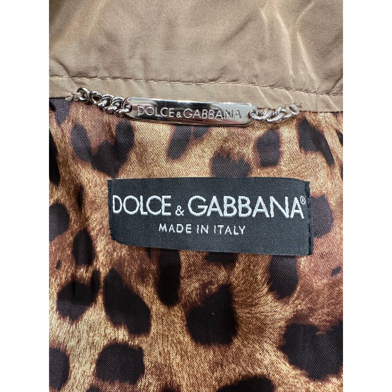 Dolce & Gabbana Beige Bomber Jacket IT 40 Pre-owned