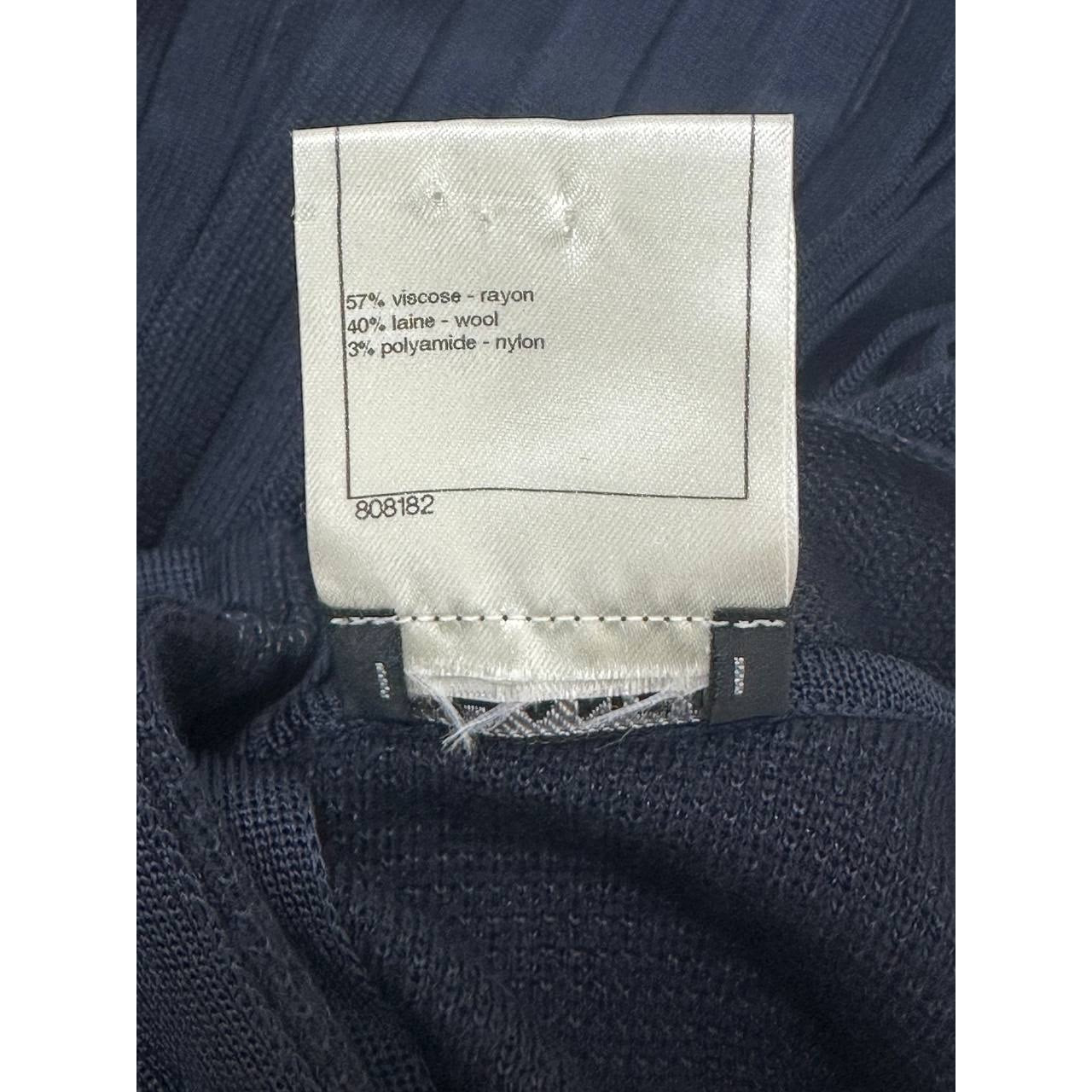 Chanel Black Viscose Globalization Dress - Size 36 Pre-owned