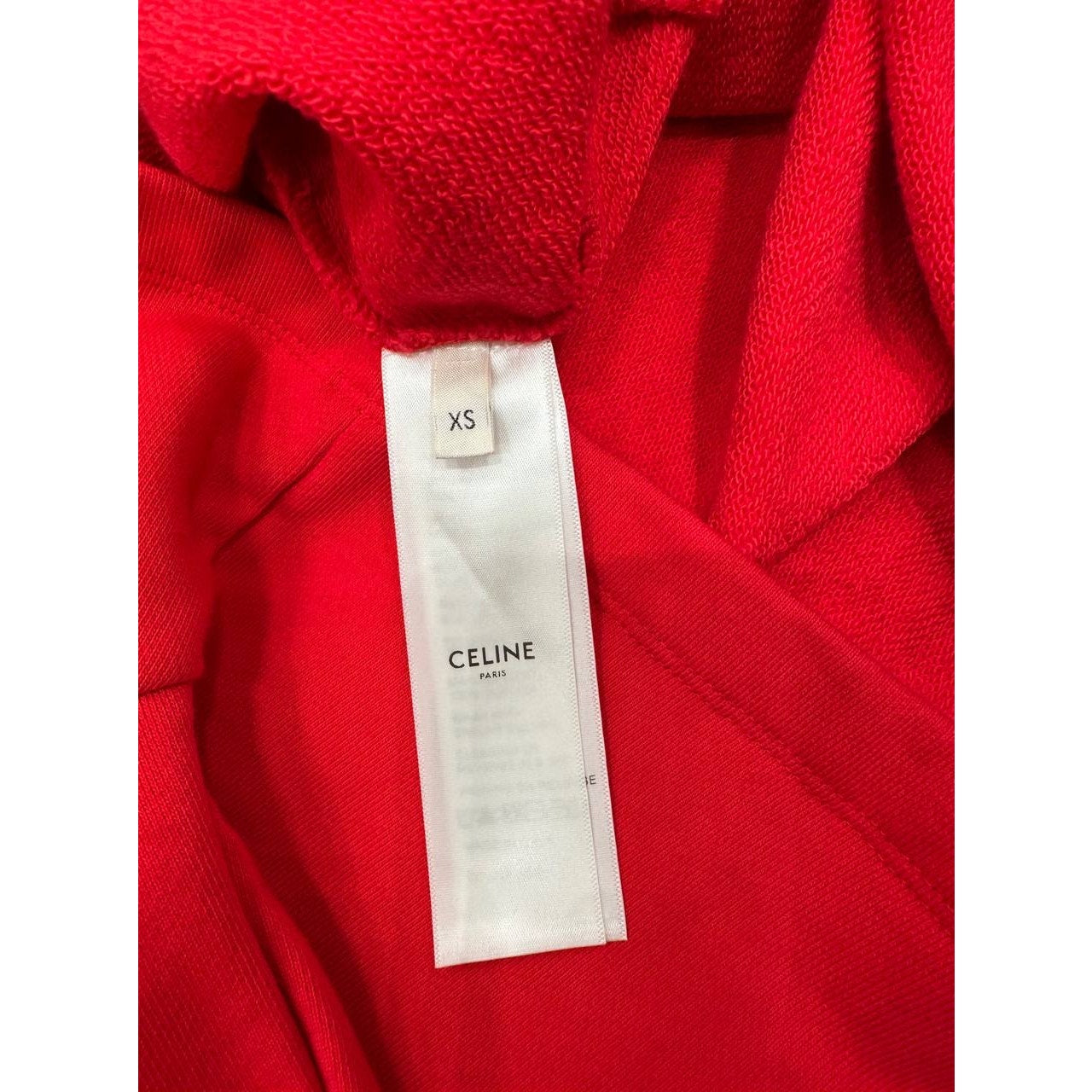 NWOT Celine Cropped Red Cotton T-Shirt  sz.XS Pre-owned