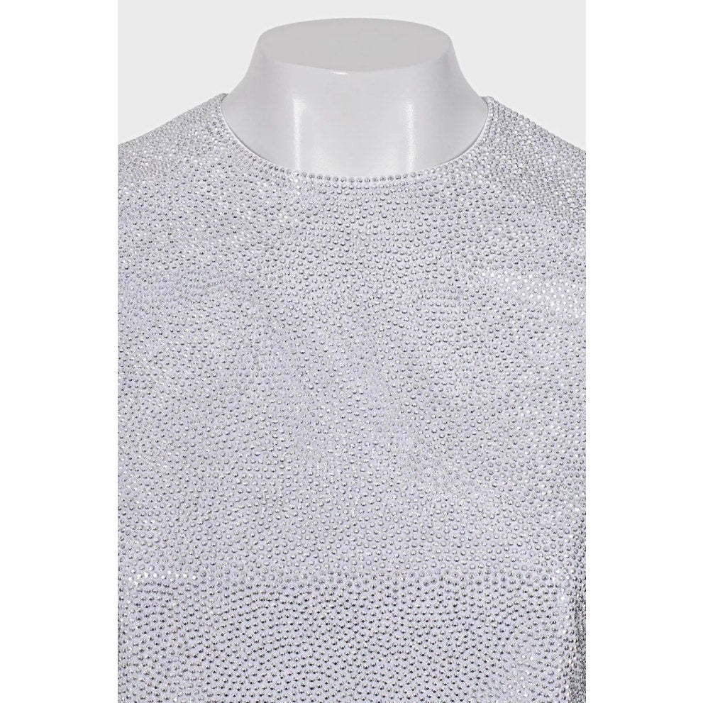 Miu Miu Silver Skirt Suit Sz.38 pre-owned