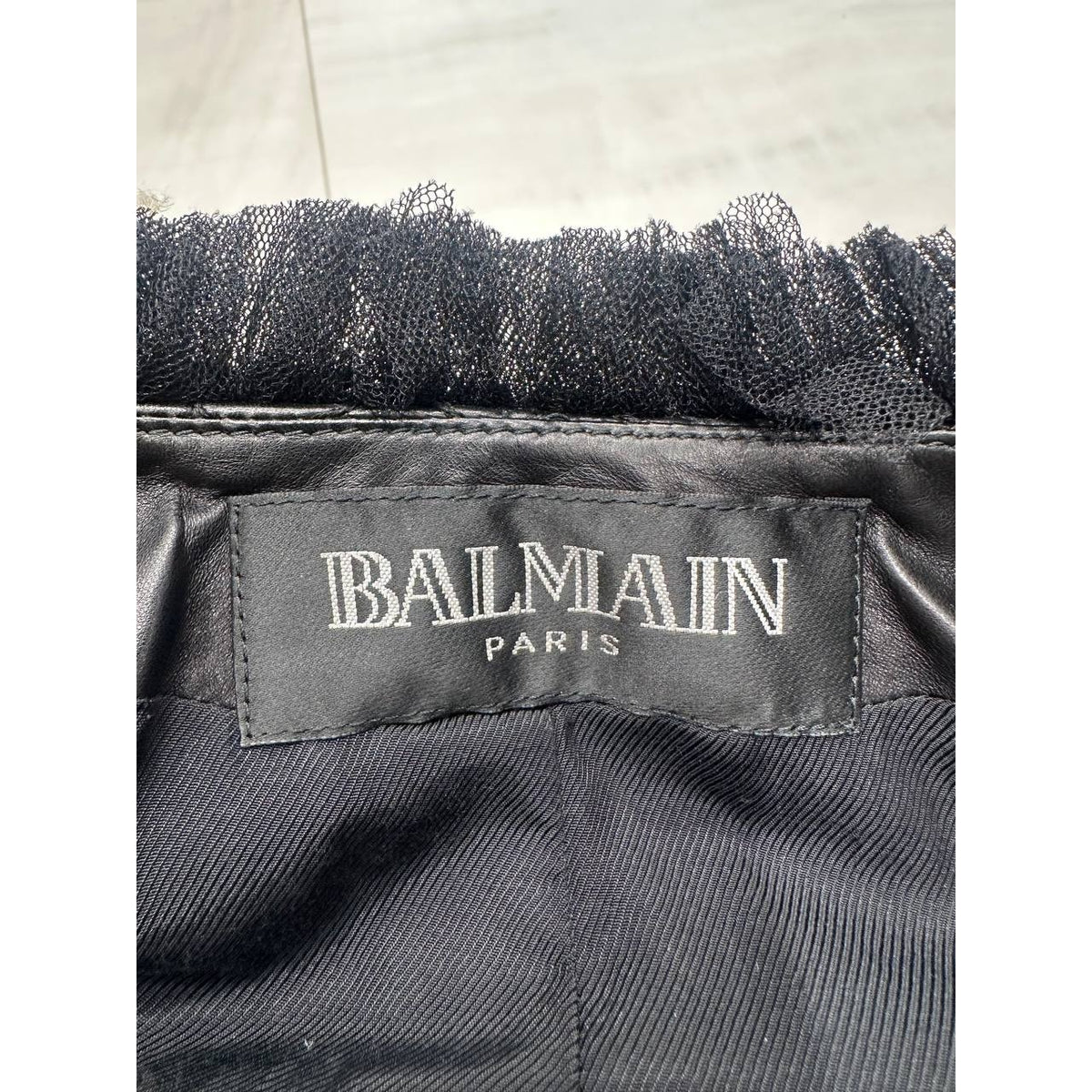 Balmain Paris Quilted Lambskin Leather Jacket - Size 40 Pre-owned