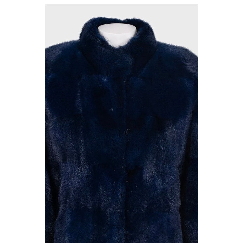 Etna Furs Blue Coat, Size M Pre-owned