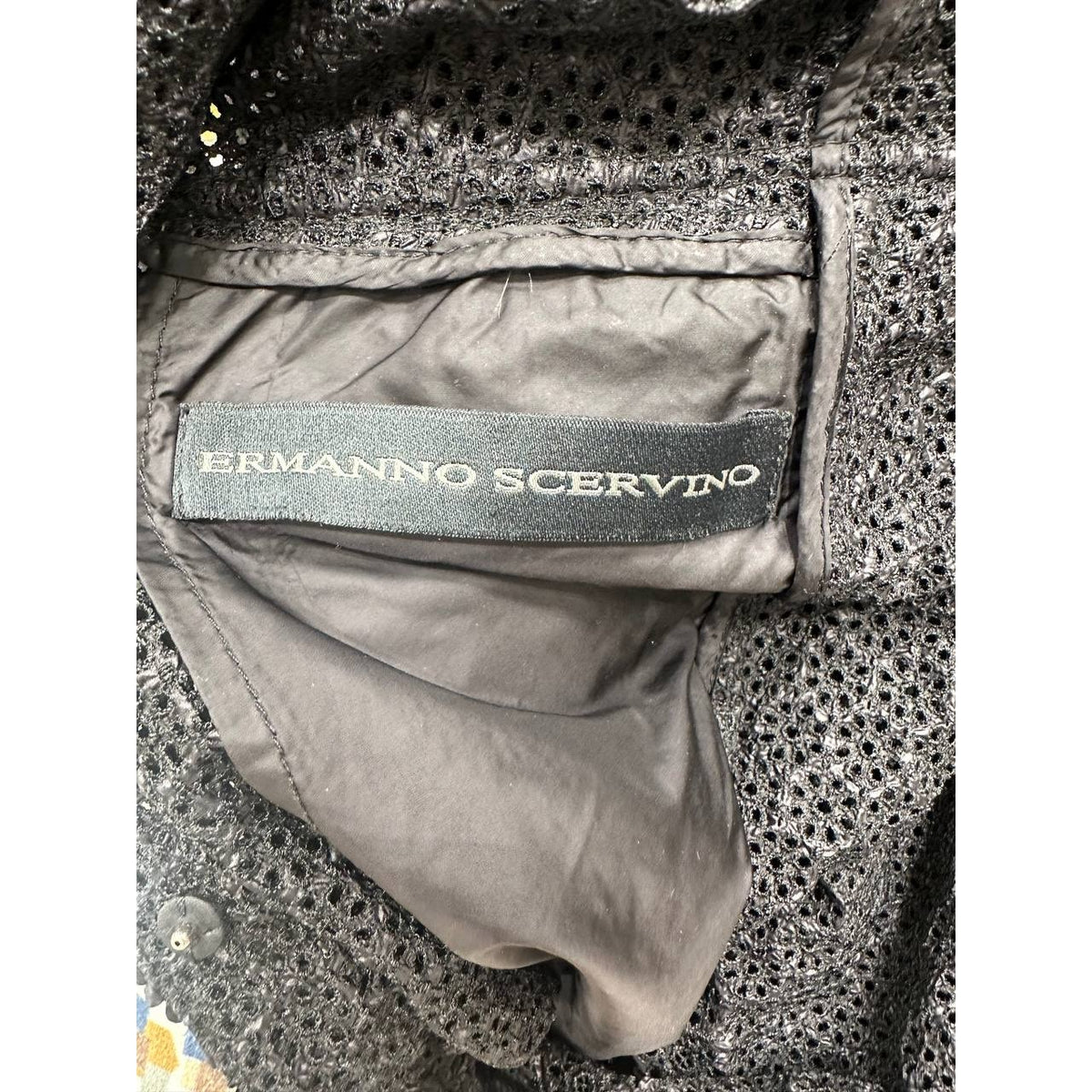 Ermanno Scervino Black Embellished Lace Floral Jacket Sz.38 Pre-owned