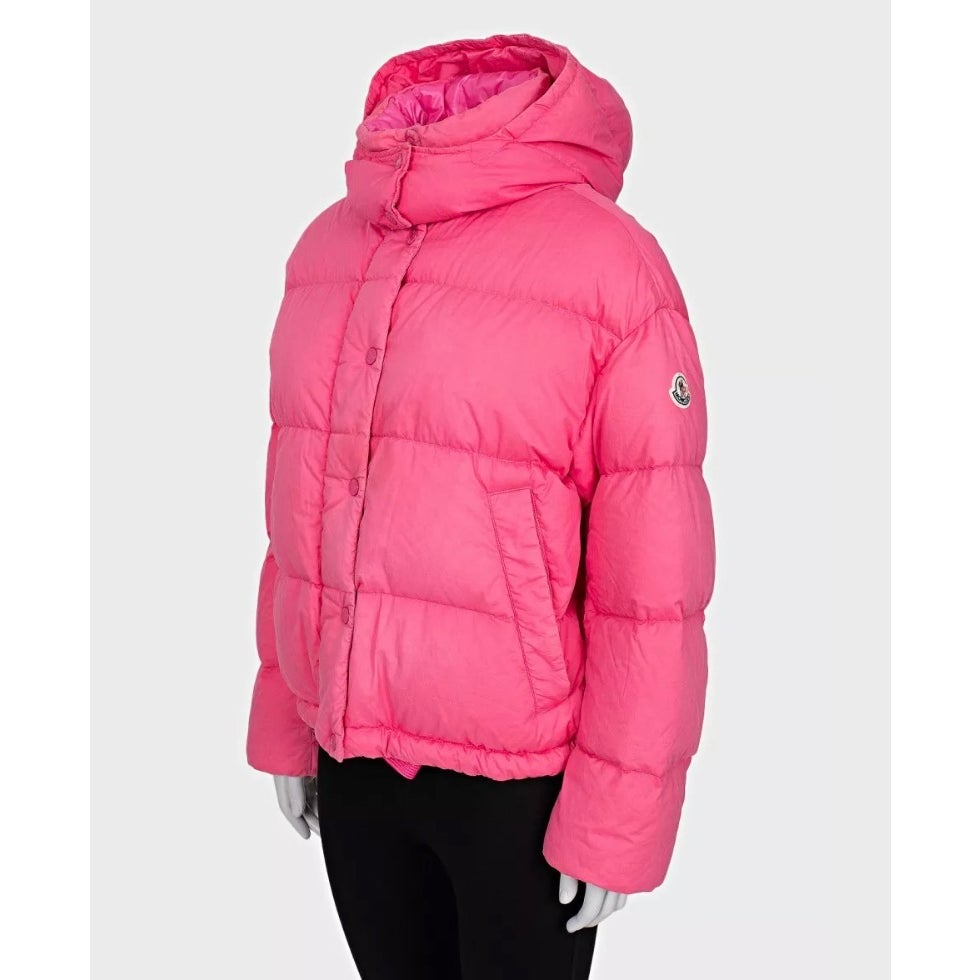 Moncler Pink Down Puffer Jacket with Detachable Hood Sz.2/XS pre-owned