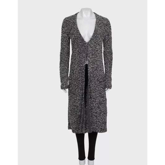 Elegant Christian Dior Black & White Button Cardigan Sz.38 Pre=owned