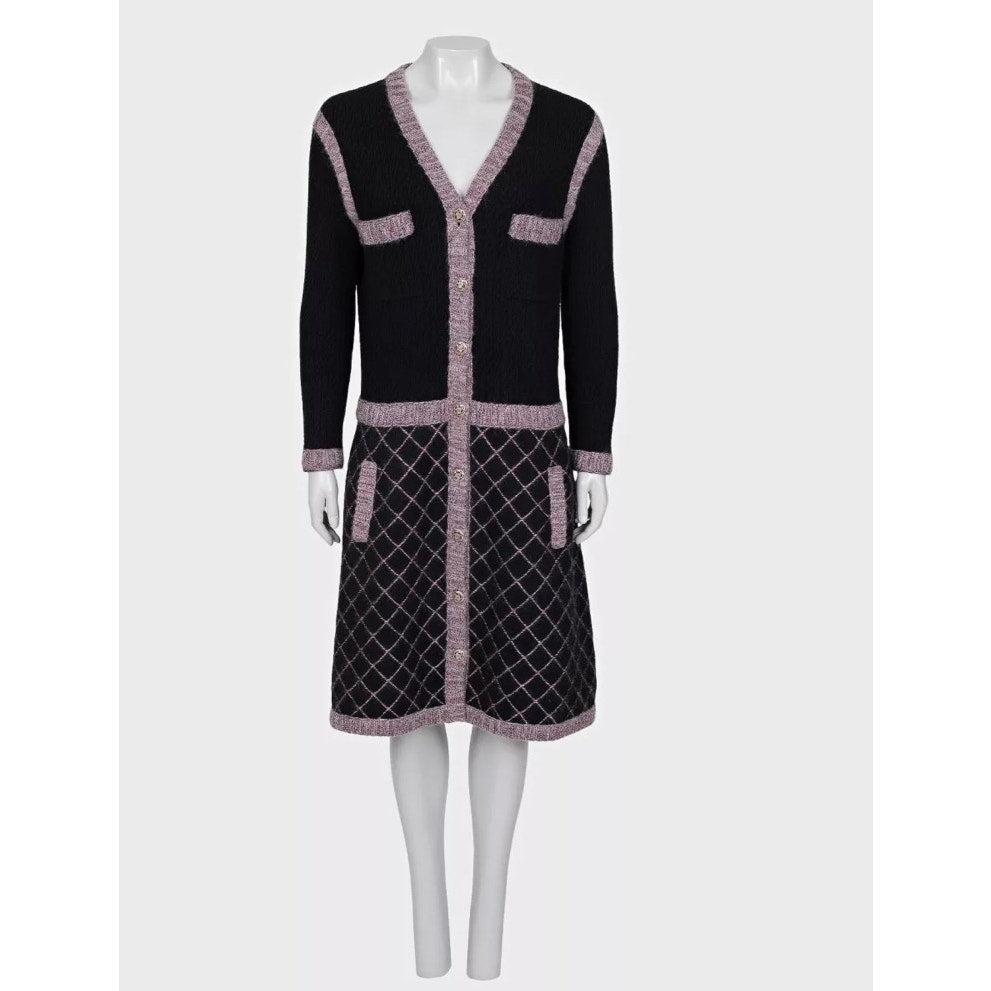 Chanel 2015 Black Silk Blend Dress - IT44 L Pre-owned