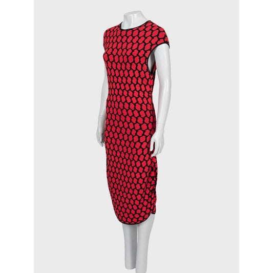 Stunning Alexander McQueen Geometric Print Fitted Dress S Pre-owned