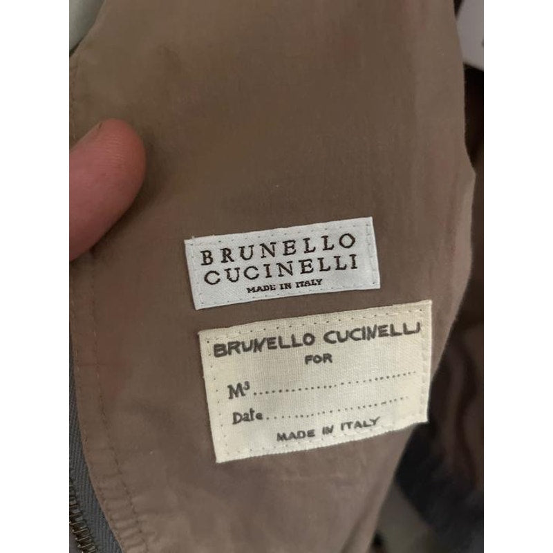Brunello Cucinelli Brown Cropped Cotton Jacket - Size S Pre-owned