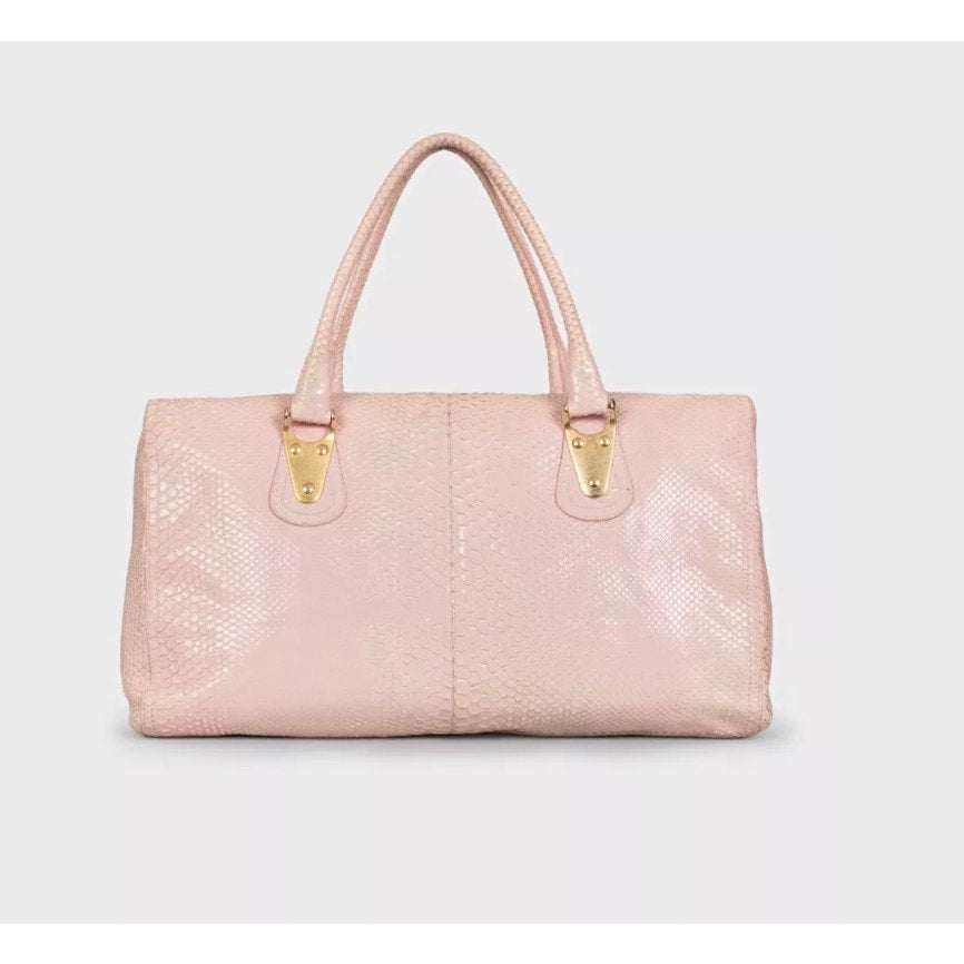 Valentino Pink  Leather Tote  Pre-owned
