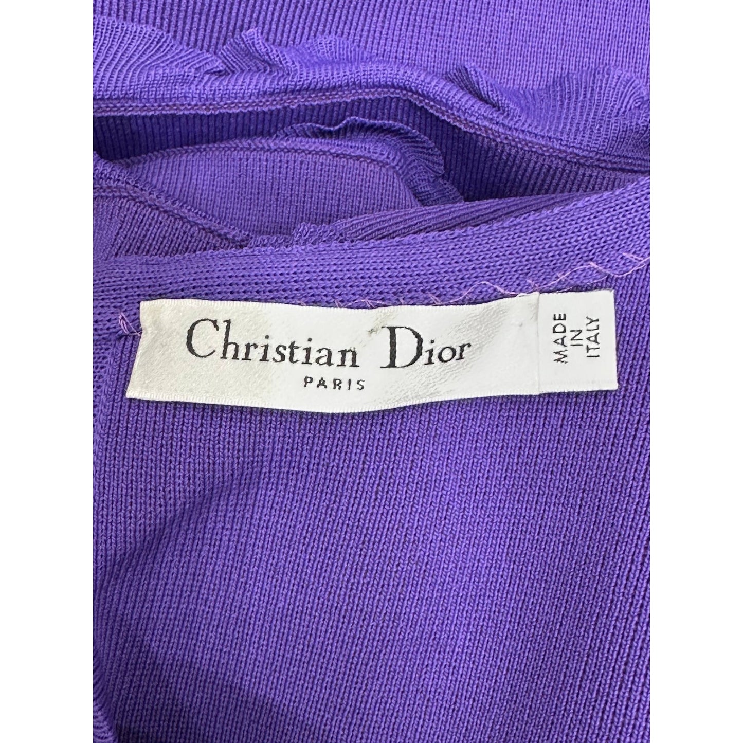 Сhristian Dior Purple Ruffle Shift Dress - Size 38 Pre-owned