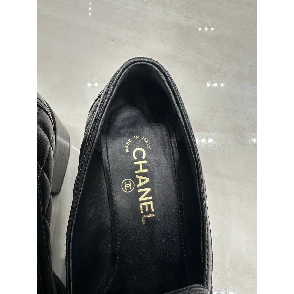 Chanel 23C Paris–Monte Carlo Quilted CC Heart Loafers Sz.39 Pre-owned