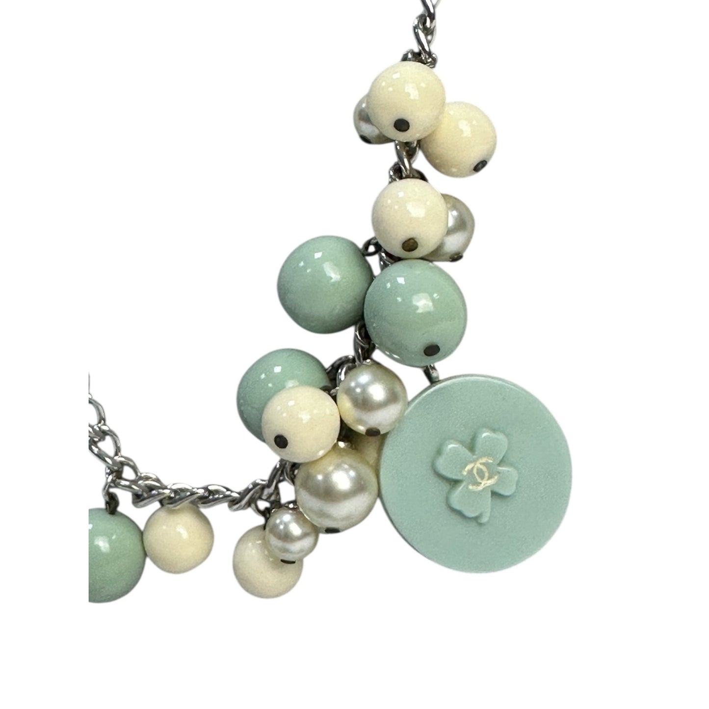 Chanel pastel jewelry set of necklace and bracelet