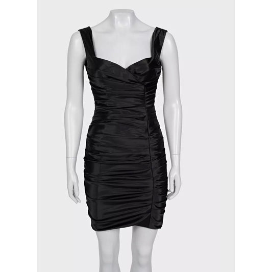 Dolce & Gabbana Black Draped Mini Dress - IT40/S pre-owned