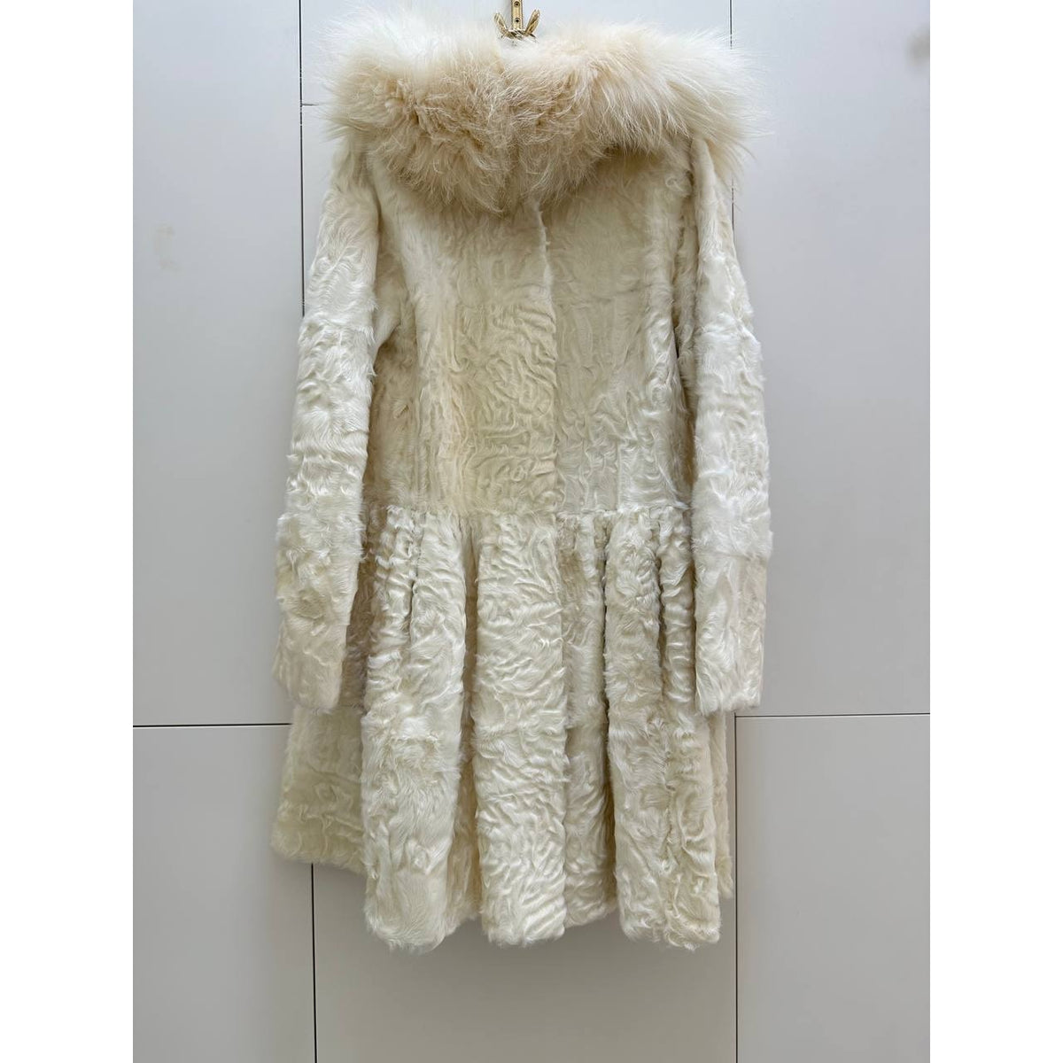 J. Mendel Paris Ivory Coat with Detachable Hood Size S Pre-Owned