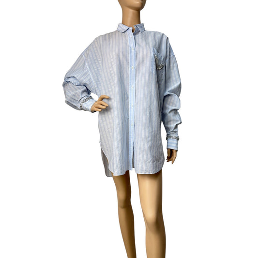 Ermanno Scervino Striped Cotton Shirt - Size 44 Pre-owned