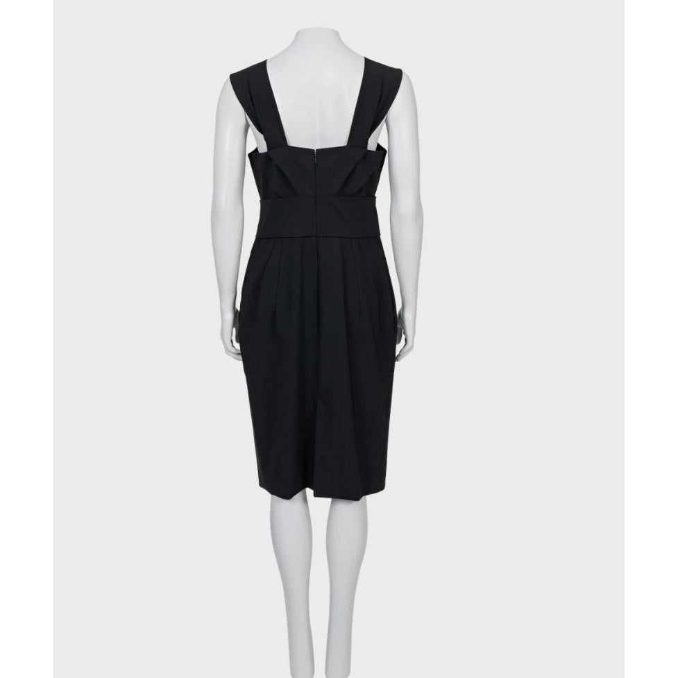 Elegant Gucci Black Wool Sheath Dress - Size L (IT44) Pre-owned