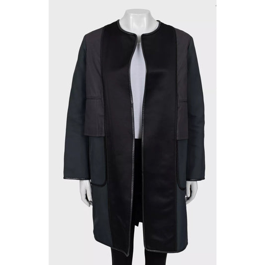 Celine Straight-Cut Leather Parts Coat - Size 42 IT Pre-owned