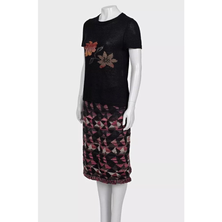 Chanel Geometric Knit Top & Skirt Set - Size38/ M pre-owned