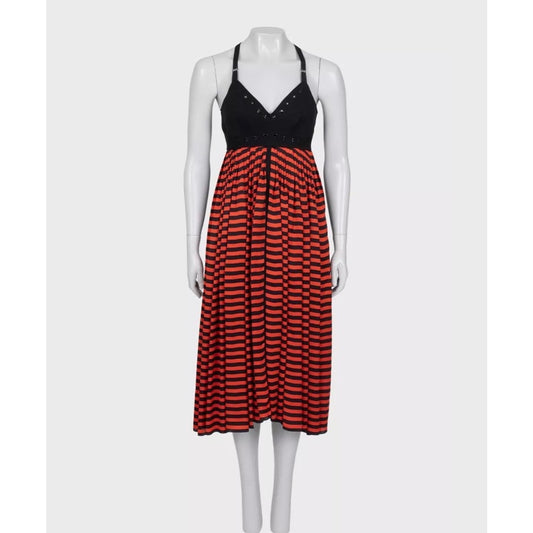 Jean Paul Gaultier Silk Striped Dress Sz.38/M Pre-owned