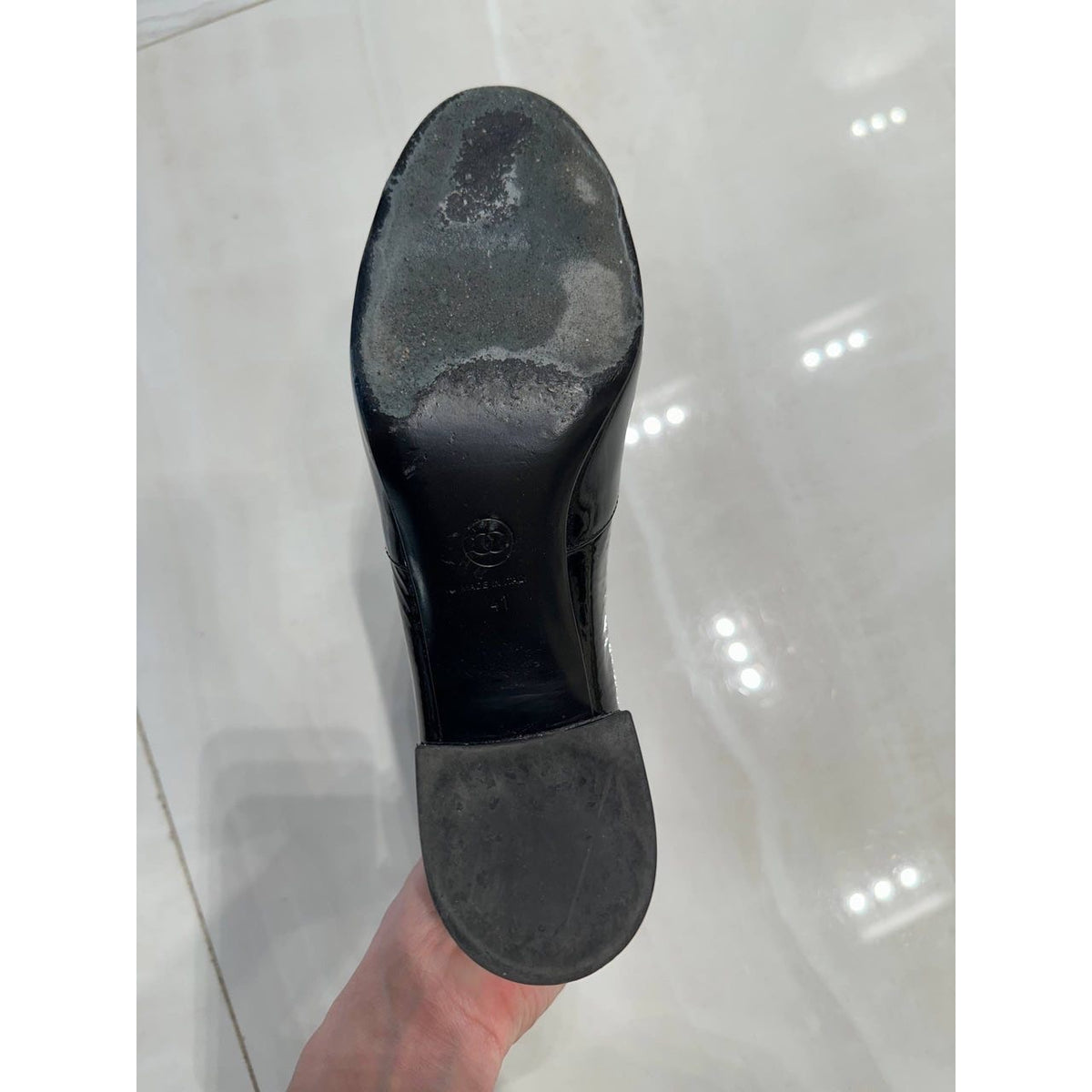 Chanel Cruise 2022 Black Patent Leather Ankle Boots Size 41 Pre-owned