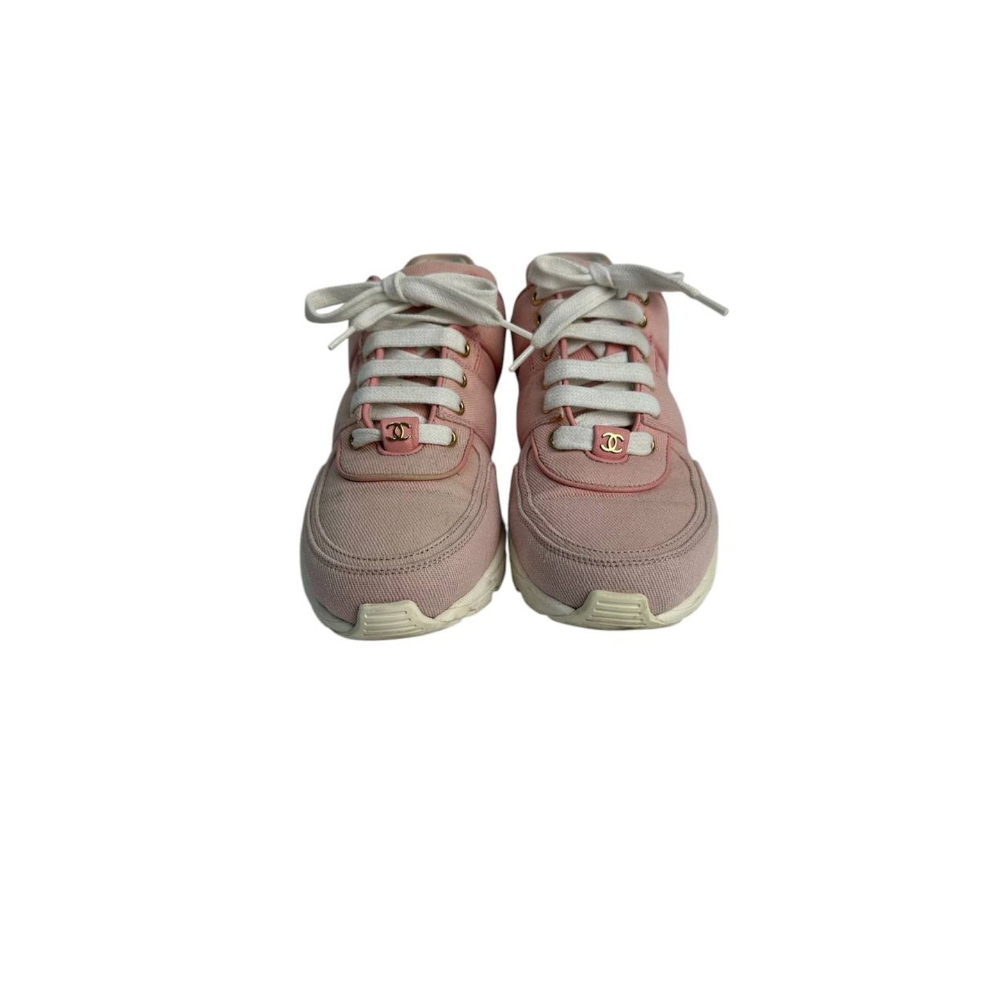Chanel Pink Sporty Sneakers Sz.38 Pre-owned