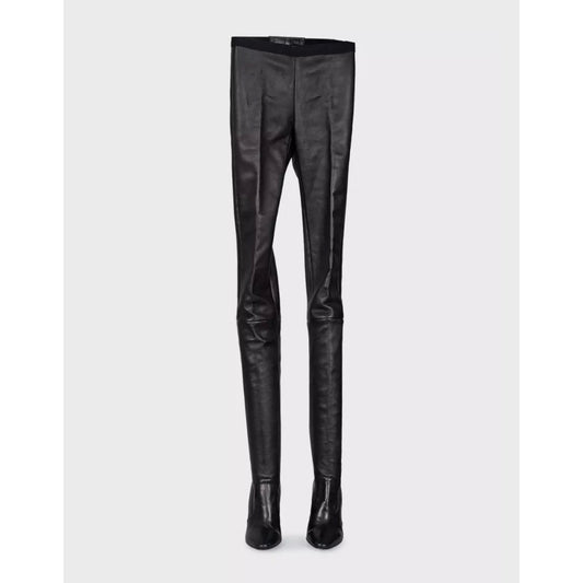Tamara Mellon Black Leather Knee-High Boots - Size 39 pre-owner