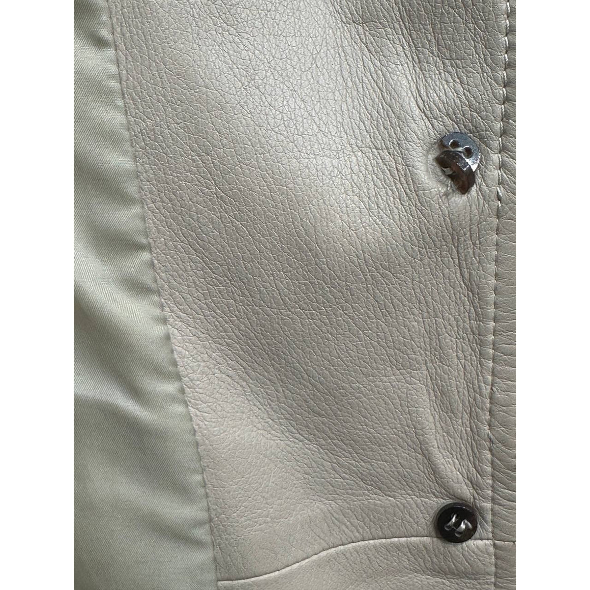 Gucci Vintage Tom Ford Era Ivory Leather Blazer Sz.38 Pre-owned