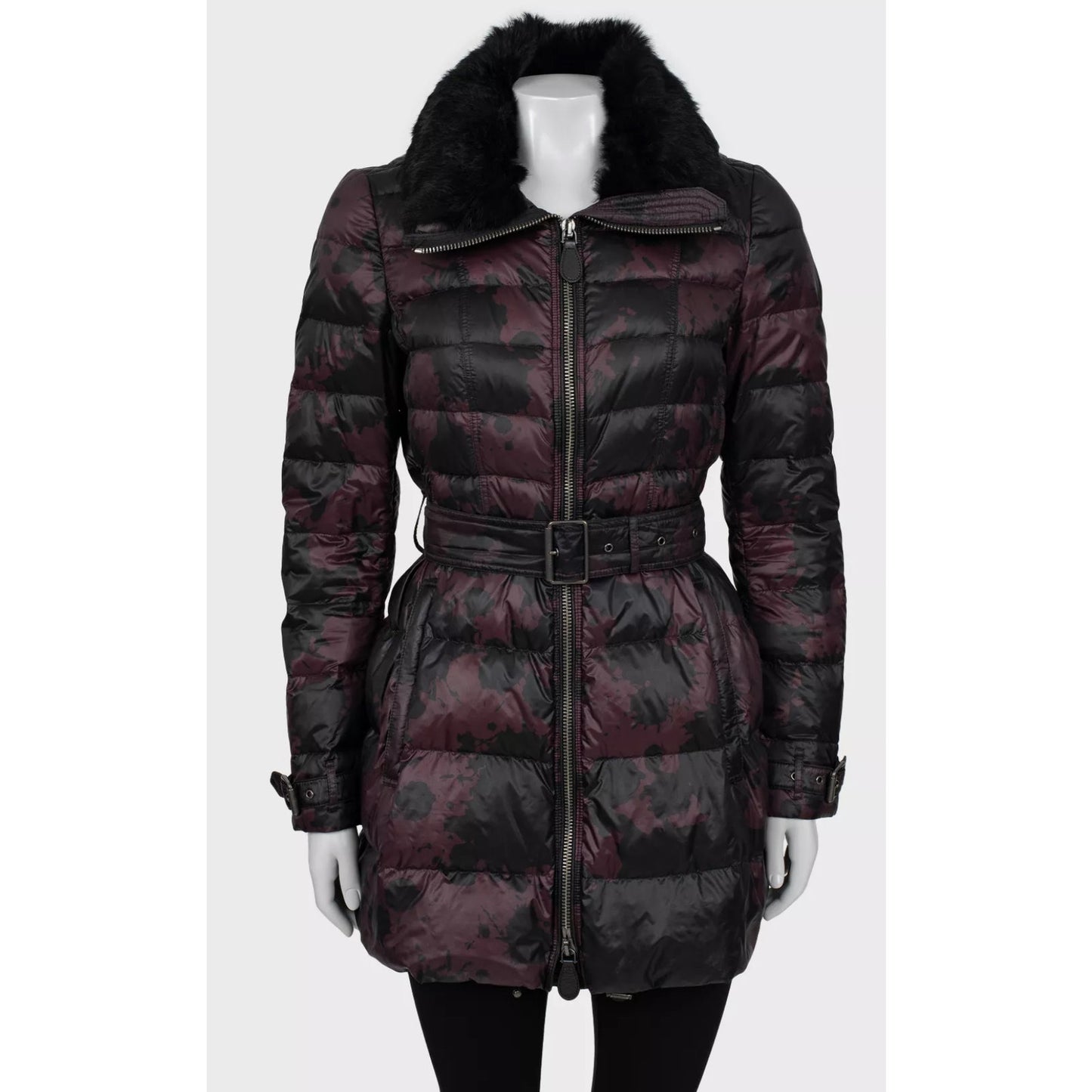 Burberry Brit Printed Fitted Down Coat  Sz.S Pre-owned