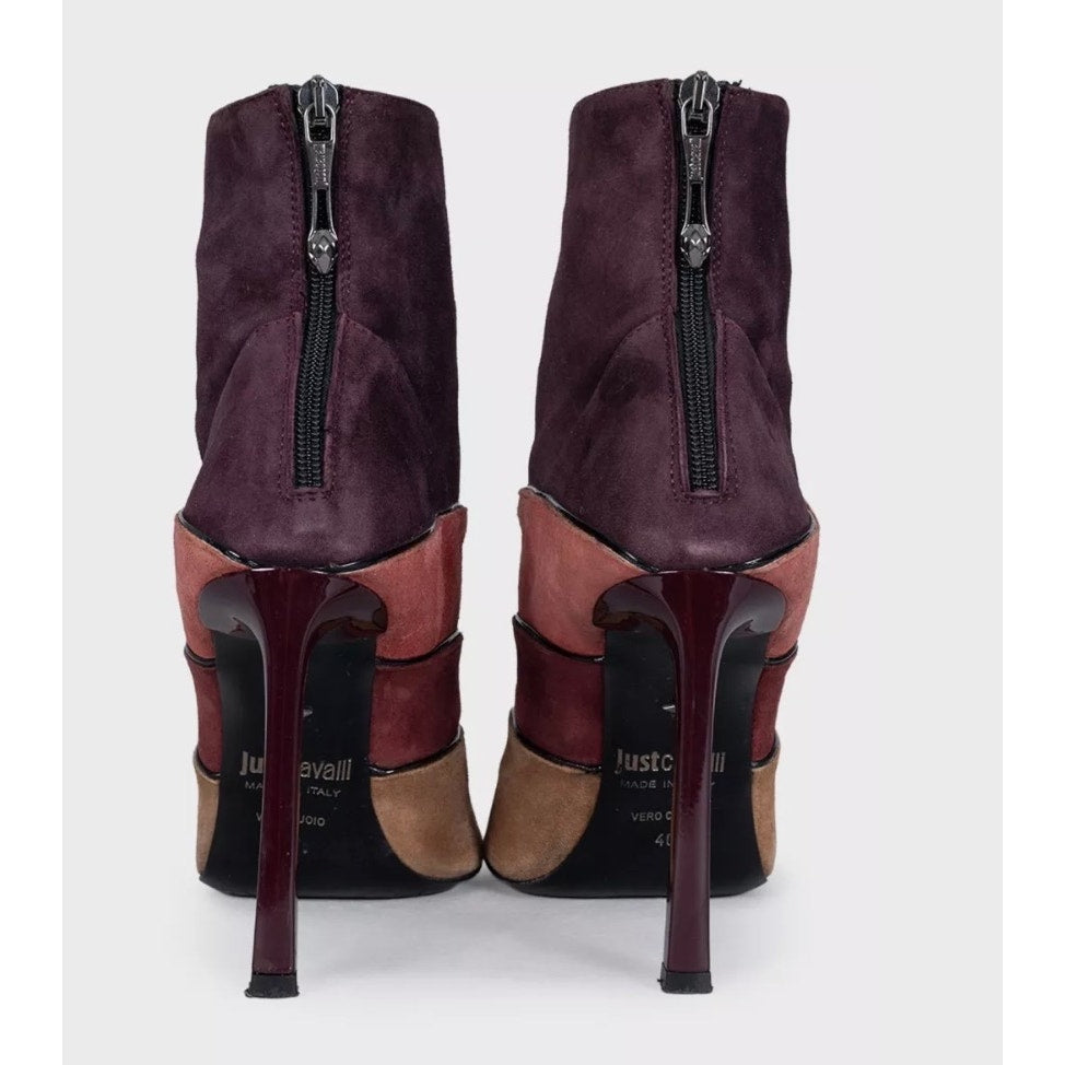 Roberto Cavalli Just Cavalli Multi-Color Suede Ankle Boots EU 40 pre-owned