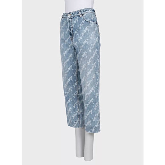 Balenciaga Cropped Jeans Signature Print W28/M pre-owned
