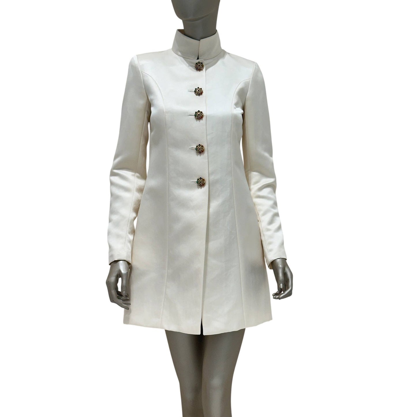 Chanel Beige Silk Coat Jacket - FR36/S