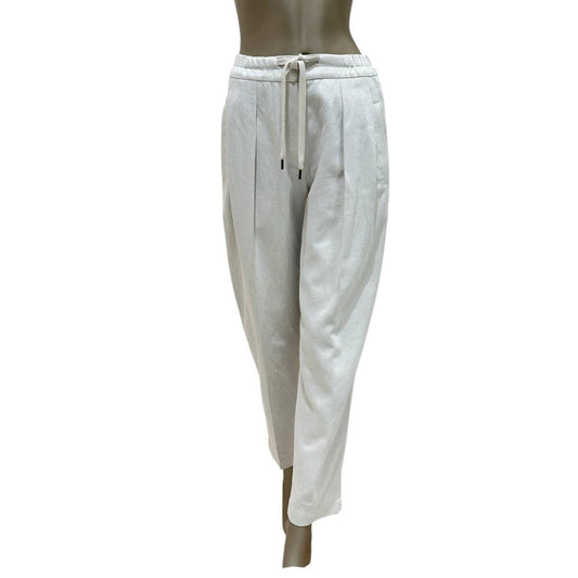 Brunello Cucinelli White Cotton Pants - Size 40 Pre-owned
