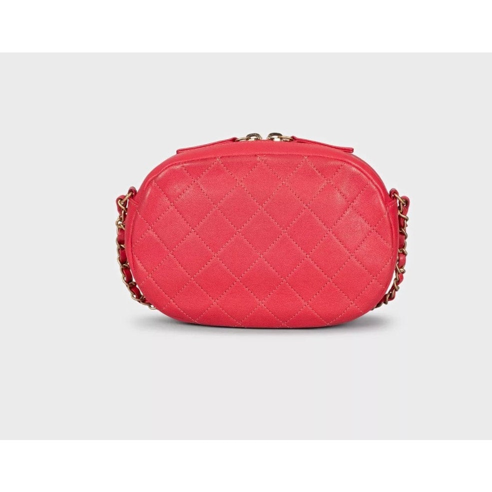 Elegant Chanel Coco Midnight Red Leather Shoulder Bag Pre-owned