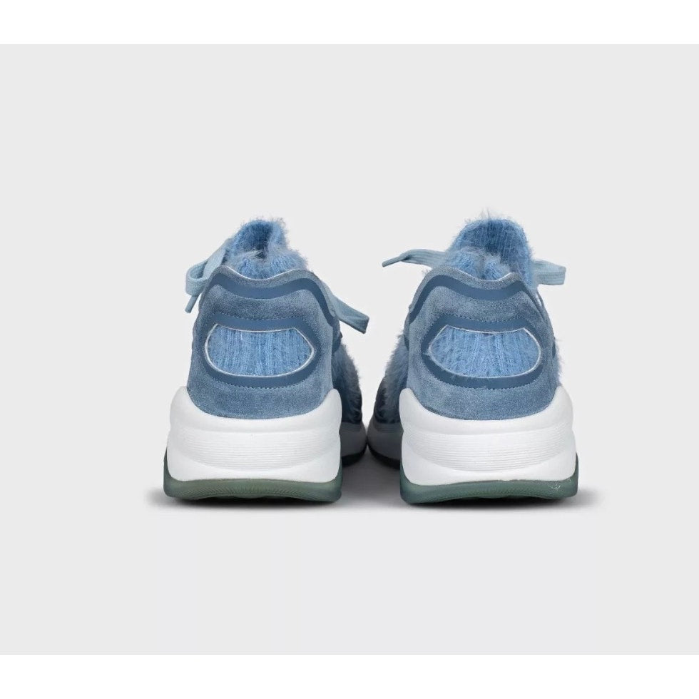 NWOB Chanel Blue Long-Pile Sneakers Sz.37 Pre-owned